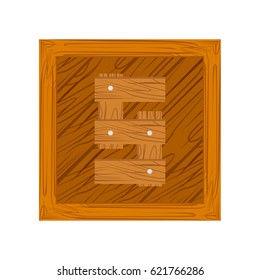 Number five made from wooden boards for your design