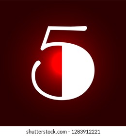
Number five.
Numbering. Vector illustration