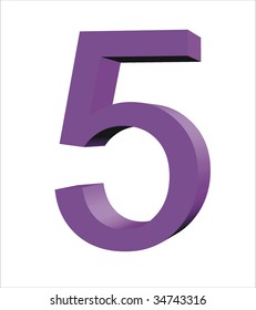 Number five on a white background.