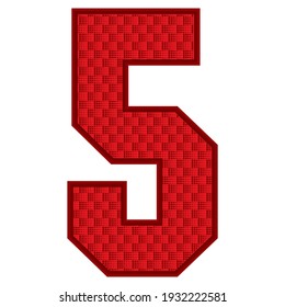 Number Five Vector Illustration. Number Five Isolated On White Background
