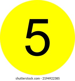 Number Five vector symbol. Decimal number 5.