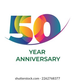 number fivety 50 year anniversary logo