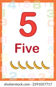 Number flashcards for young children to learn numbers