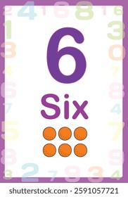 Number flashcards for young children to learn numbers