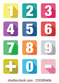 number flat icon sets