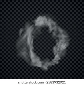 number  of fog and smoke. Vector illustration