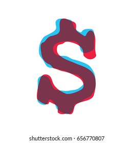 Number font character logo formed by colorful overlay technique. Number font style vector illustration, vector element for application icon, t-shirt or card, number, counting, count