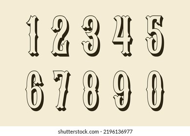 Number Font Special style zero to Nine