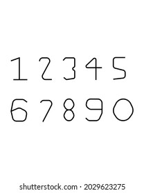 Number font unique design self made. 