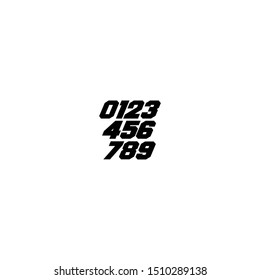 number fonts for displaying numbers design with white background
