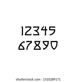 number fonts for displaying numbers design with white background