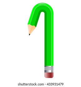The number in the form of a bent pencil. One