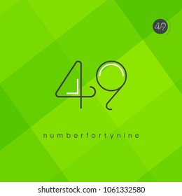 Number forty nine, Digit 49 Logo Icon vector template.
