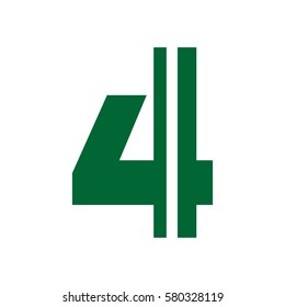 number four 4 logo