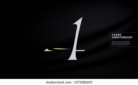Number four - 4 vector font alphabet, modern dynamic luxury flat design for your unique elements design ; logo, corporate identity, application, creative poster etc.