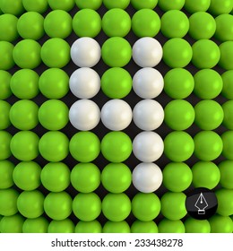 Number four. Abstract mathematics background. 3d vector illustration. 