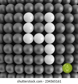 Número cuatro. Resumen de antecedentes matemáticos. Ilustración vectorial 3d. 