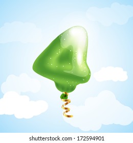 Number four balloon. Vector element for your event design