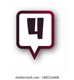 Number four colorful volume icon. Vector design template elements for your application or corporate identity.