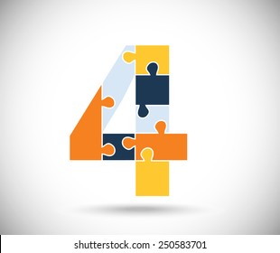 Number four consisted of  color puzzles  on the gray backdrop.