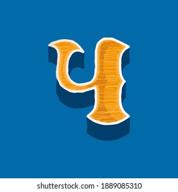 Number four embroidered logo in classic collegiate or sports style. Retro font perfect to use in any university team labels, champ posters, tackle identity, etc.