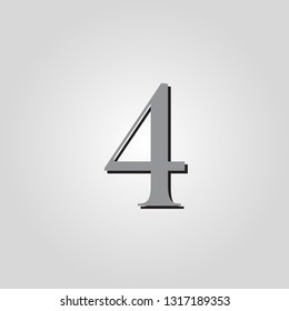 number four grey