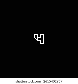 Number Four Linear Logo design. 