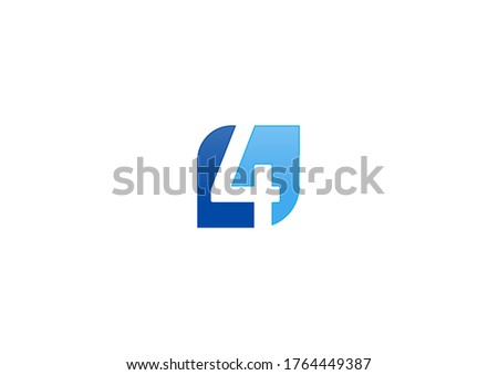 number four logo design icon logo
