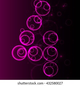 The number four in performance glowing ball. Vector illustration.