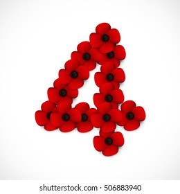 number four in poppies