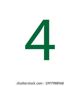 NUMBER FOUR SIMPLE CLIP ART VECTOR