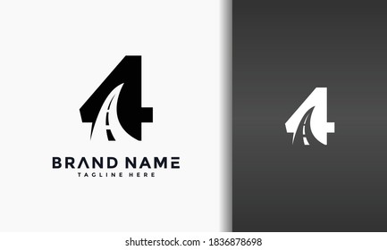 the number four street logo