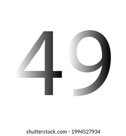 NUMBER FOURTY NINE SIMPLE CLIP ART VECTOR