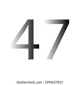 NUMBER FOURTY SEVEN SIMPLE CLIP ART VECTOR
