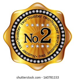 Number frame medal