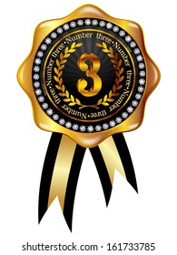 Number frame medal