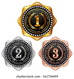 Number frame medal