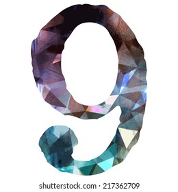 Number Gems style : vector eps.10