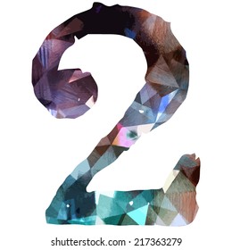 Number Gems style : vector eps.10