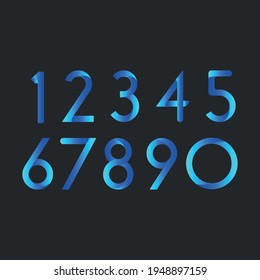 Number geometric design on dark grey background