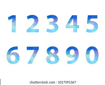 number geometric design on white background