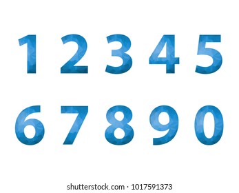 number geometric design on white background