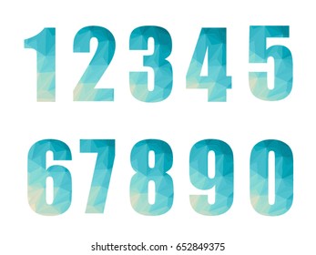 number geometric design on white background
