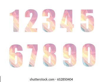 number geometric design on white background