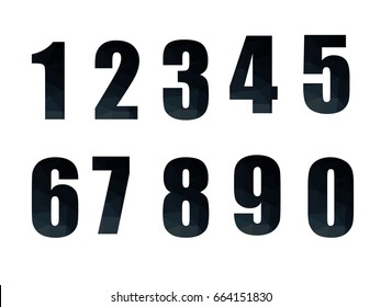 number geometric design on white background
