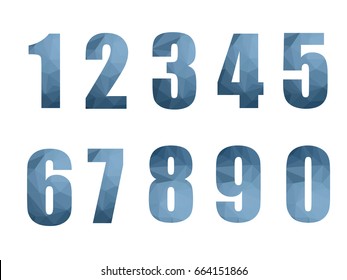 number geometric design on white background