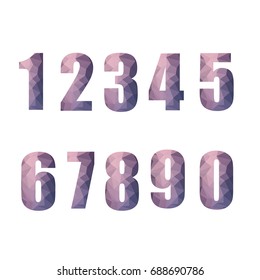 number geometric design on white background