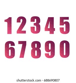 number geometric design on white background