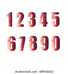 number geometric design on white background