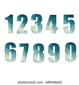 number geometric design on white background